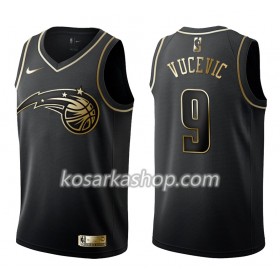 Dres Orlando Magic Nikola Vucevic 9 Nike Crna Golden Edition Swingman